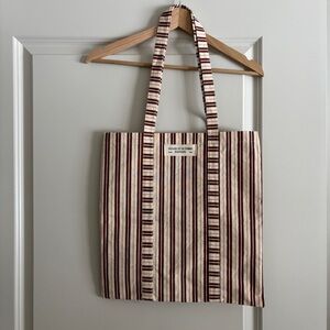 Sézane striped canvas tote
